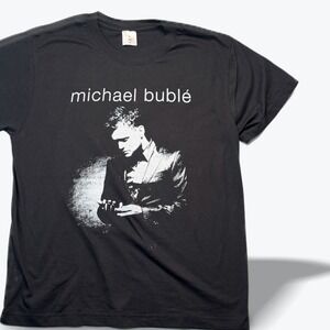 Michael Buble UK Tour Concert T Shirt Mens Medium Black Stedman Graphic Tee